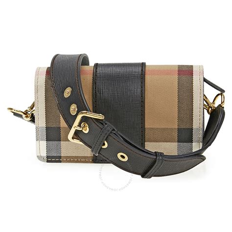 Burberry The Small Buckle Bag In House Check And Leather 